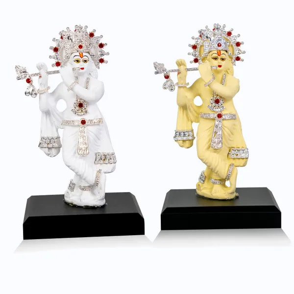 White_&_Peach_Premium_Quality_Resin_Religious_Idol_&_Figurine_(Pack_Of_2)