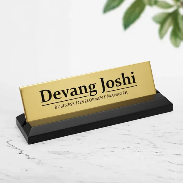 Executive_Custom_Brushed_Brass_Nameplate_with_Solid_Wood_Base