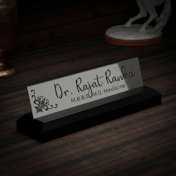 Executive_Custom_Brushed_Stainless_Steel_Nameplate_with_Solid_Wood_Base