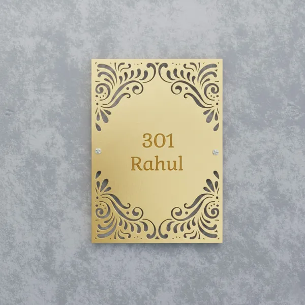 Premium_Laser-Cut_stainless_steel_Finish_Metal_Nameplate_for_Home_&_Office