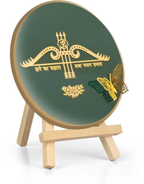 Paper_Green_Premium_Quality_Wood_Khatu_Shyam_Ji_Resin_Art_Gold_Cutwork