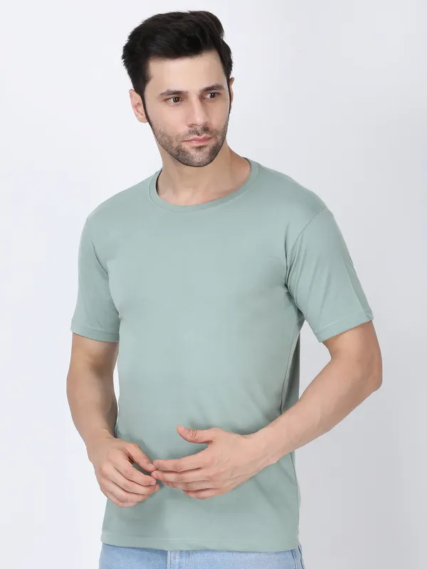 Green_Cotton_Premium_&_Elegant_T-Shirt_For_Men