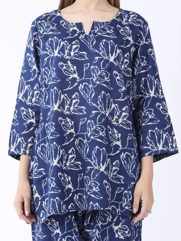Blue_Cotton_Premium_&_Elegant_Stylish_Long_Sleeves_Co-Ord_Set_For_Women