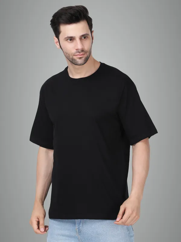 Black_Cotton_Premium_&_Elegant_Oversized_T-Shirt_For_Men