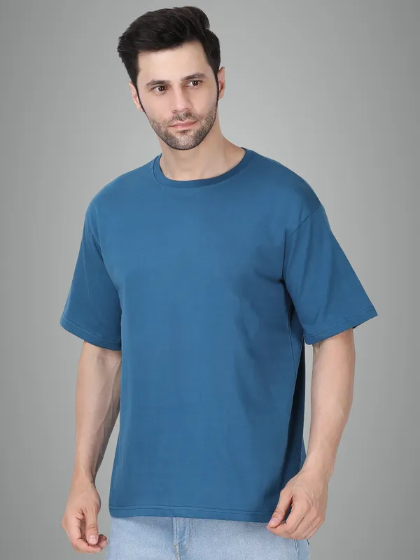 Royal_Blue_Cotton_Premium_&_Elegant_Oversized_T-Shirt_For_Men
