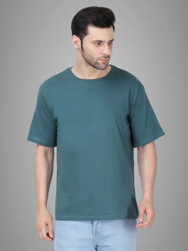 Green_Cotton_Premium_&_Elegant_Oversized_T-Shirt_For_Men