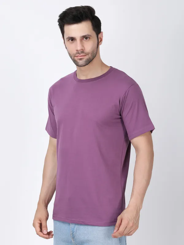Purple_Cotton_Premium_&_Elegant_T-Shirt_For_Men