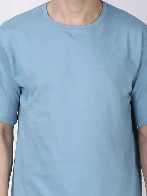 Sky_Blue_Cotton_Premium_&_Elegant_Oversized_T-Shirt_For_Men