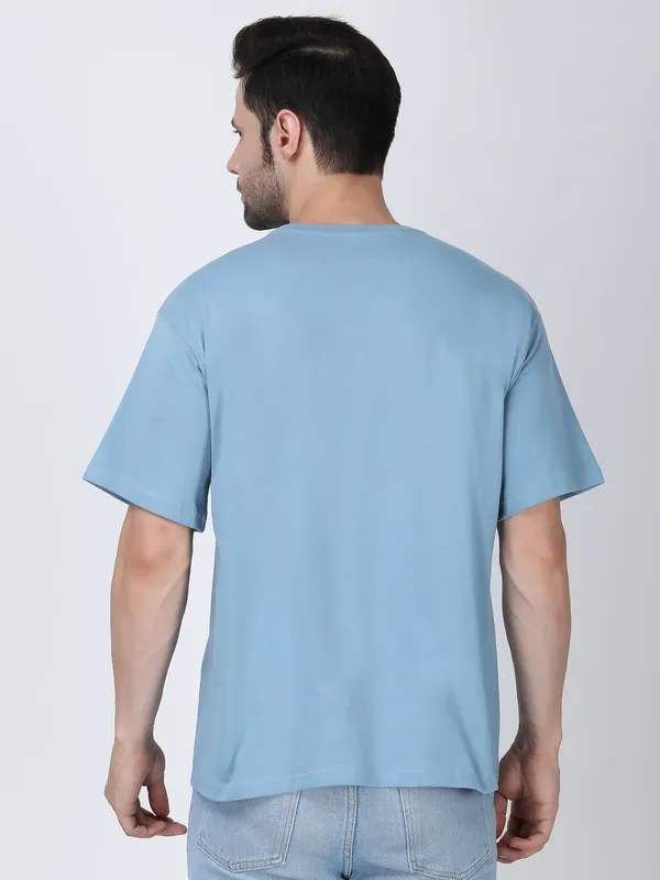 Sky_Blue_Cotton_Premium_&_Elegant_Oversized_T-Shirt_For_Men