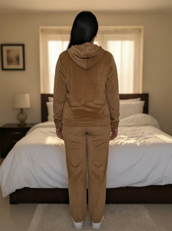Beige_Velvet_Premium_&_Elegant_Night_Suit_For_Women