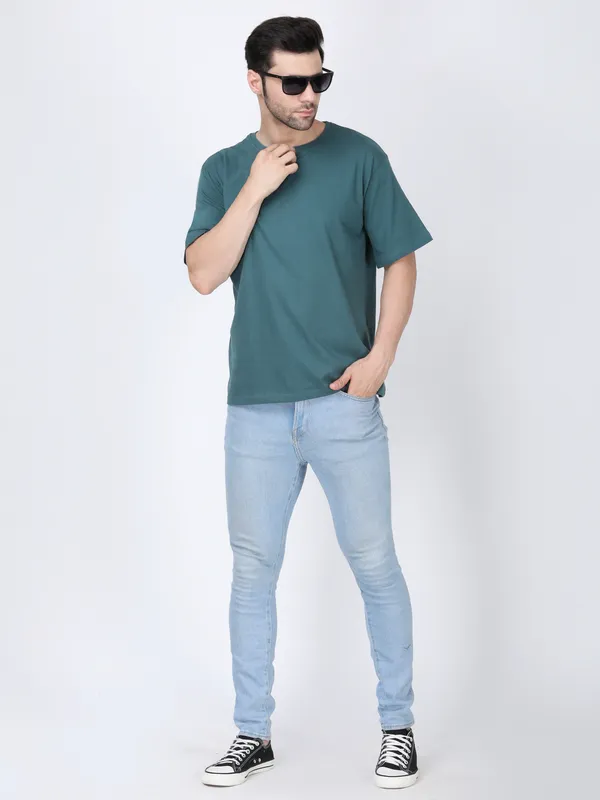 Green_Cotton_Premium_&_Elegant_Oversized_T-Shirt_For_Men