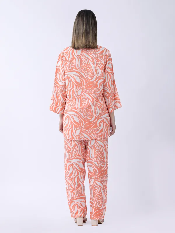 Orange_Cotton_Premium_&_Elegant_Stylish_Long_Sleeves_Co-Ord_Set_For_Women