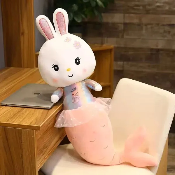 Pink_Quality_Fiber_Rabbit_Mermaid_Soft_Doll_For_Boys_And_Girls