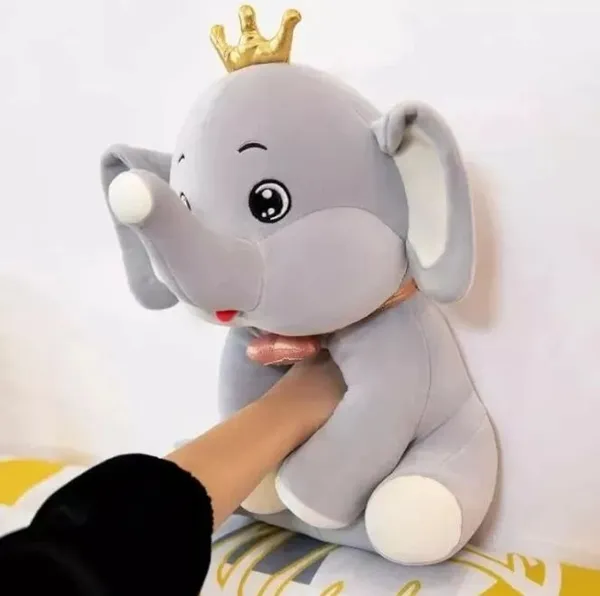 Grey_Microfiber_Crown_Heart_Elephant_Soft_Doll_For_Boys_And_Girls