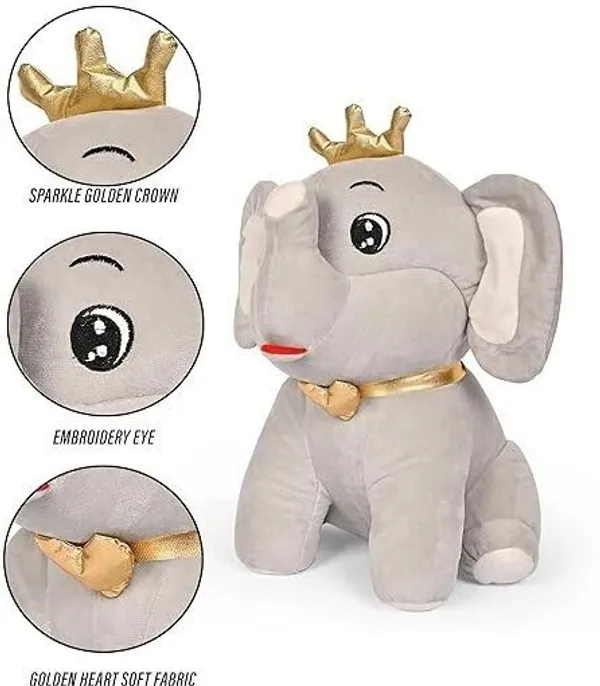 Grey_Microfiber_Crown_Heart_Elephant_Soft_Doll_For_Boys_And_Girls