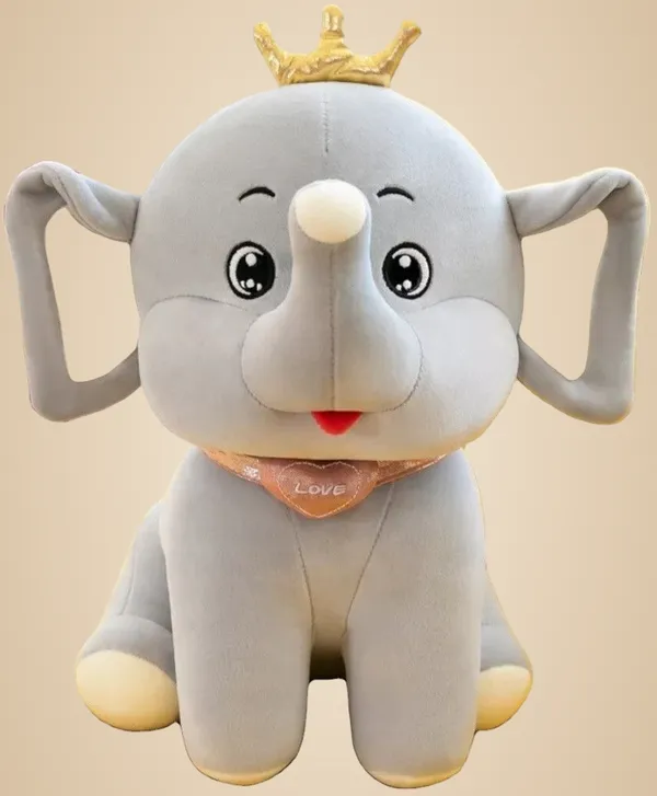 Grey_Microfiber_Crown_Heart_Elephant_Soft_Doll_For_Boys_And_Girls