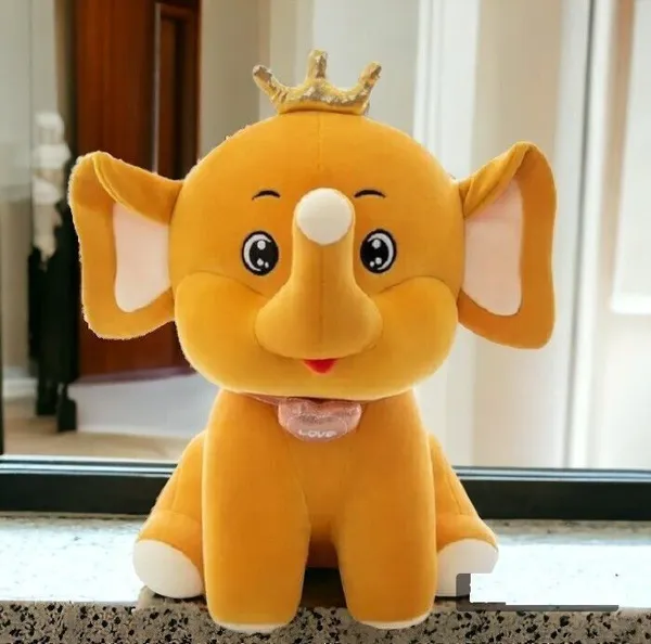 Yellow_Best_Quality_Fiber_Crown_Elephant_Animals_For_Boys_And_Girls