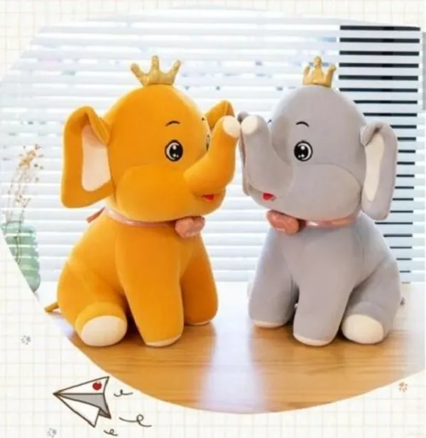 Brown_Microfiber_Crown_Heart_Elephant_Soft_Doll_For_Boys_And_Girls