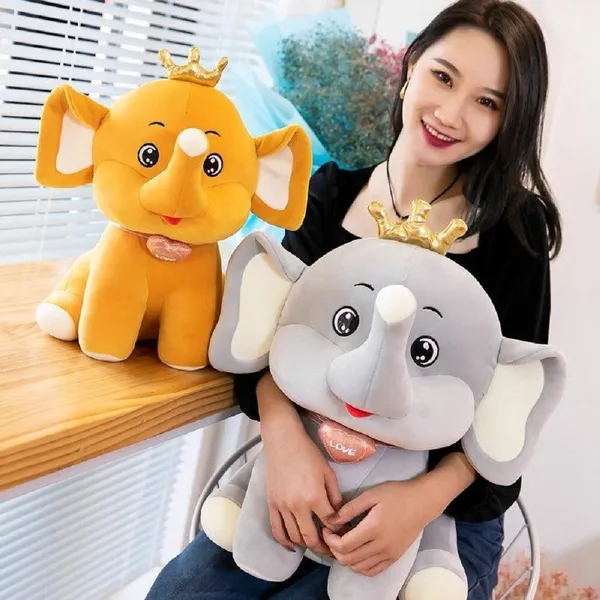 Brown_Microfiber_Crown_Heart_Elephant_Soft_Doll_For_Boys_And_Girls