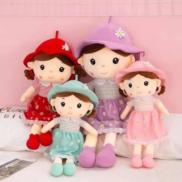 Green_Best_Quality_Fiber_Sunflower_Cap_Doll_Soft_Doll_For_Girls