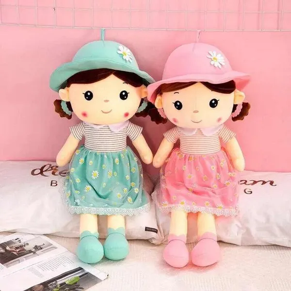 Pink_Quality_Fiber_Sunflower_Cap_Doll_Soft_Doll_For_Girls