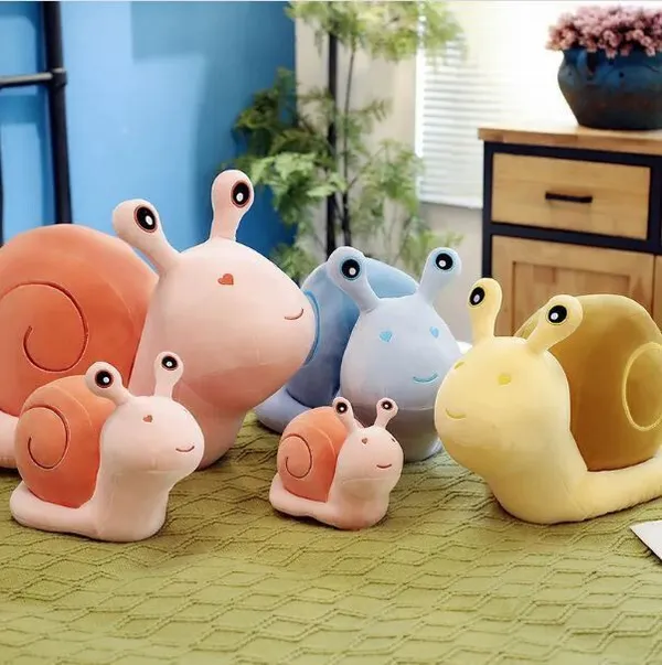 Yellow_Poly_Fiber_Super_Soft_Snail_Animals_For_Boys_And_Girls