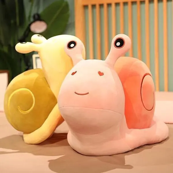 Yellow_Poly_Fiber_Super_Soft_Snail_Animals_For_Boys_And_Girls