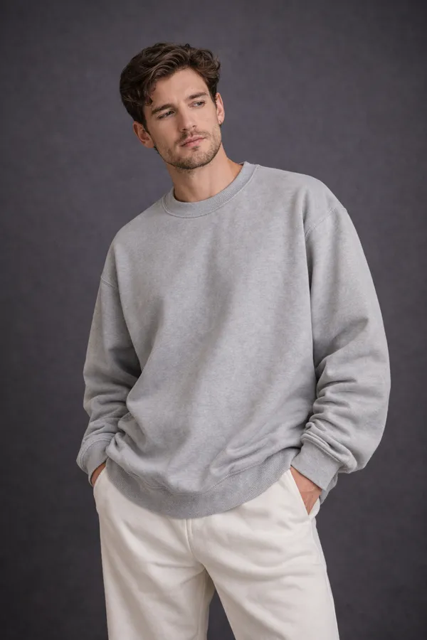 Grey_Cotton_Unisex_Sweatshirt_|_Solid