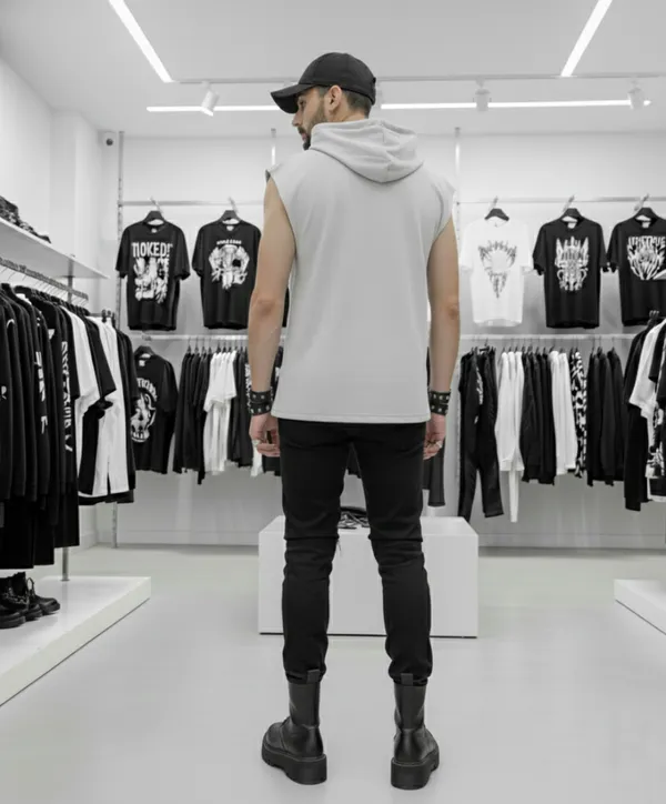 Grey_Cotton_Terry_Sporty_Summer_Hoodie_For_Men