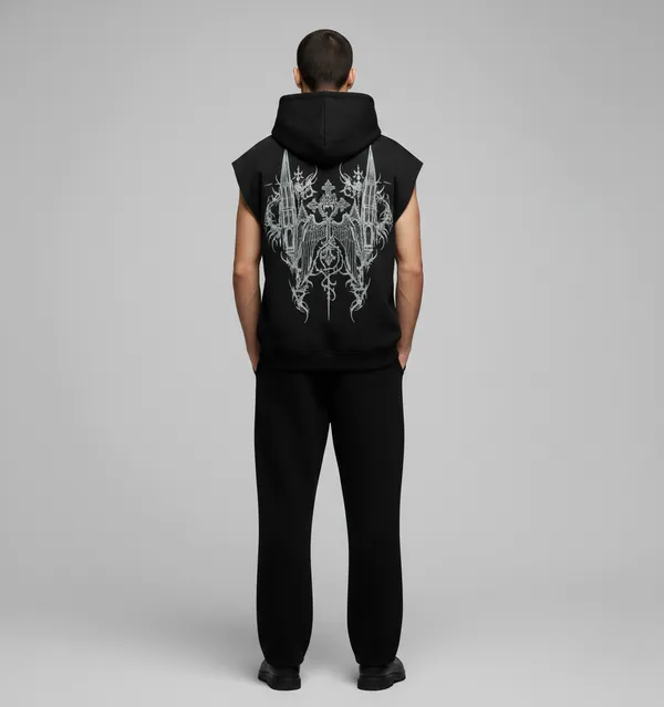Black_Cotton_Terry_Bold_Stripe_Hoodie_For_Men
