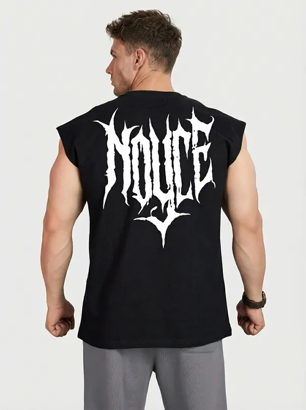 KIZAAR_Men’s_Black_Sleeveless_Graphic_Tank_Top_–_Oversized_Fit_with_Bold_Gothic_Back_Print