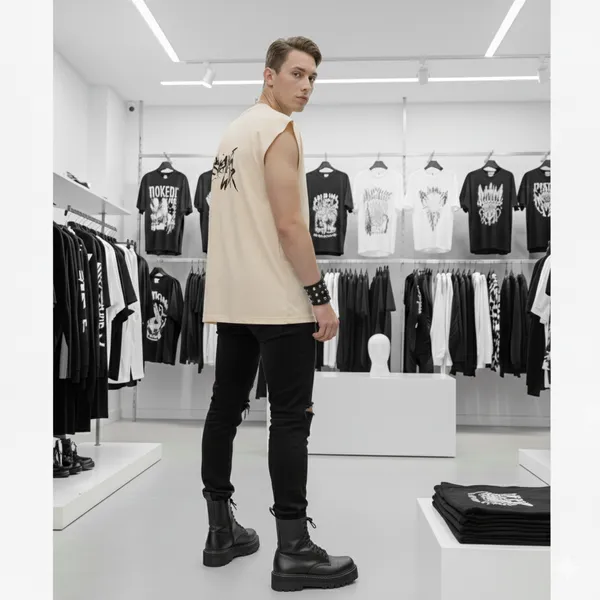 Cream_Cotton_Terry_Cool_Comfort_Vest_For_Men
