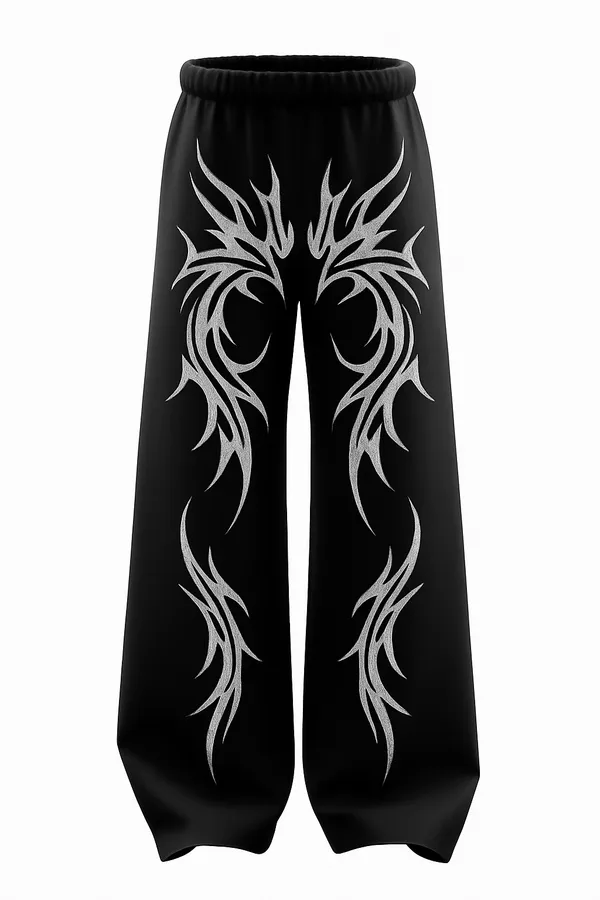 Black_Cotton_Terry_Soft_Pattern_Track_Pants_For_Men