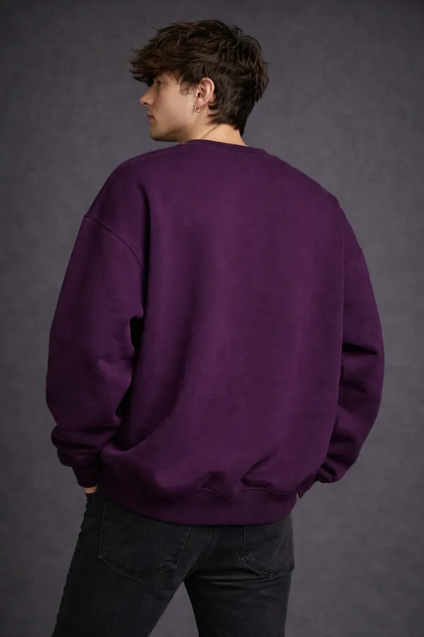 Maroon_Cotton_Unisex_Sweatshirt_|_Solid