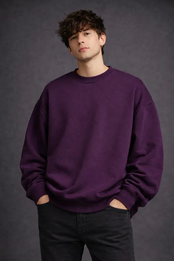 Maroon_Cotton_Unisex_Sweatshirt_|_Solid