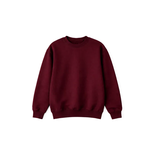Maroon_Cotton_Unisex_Sweatshirt_|_Solid