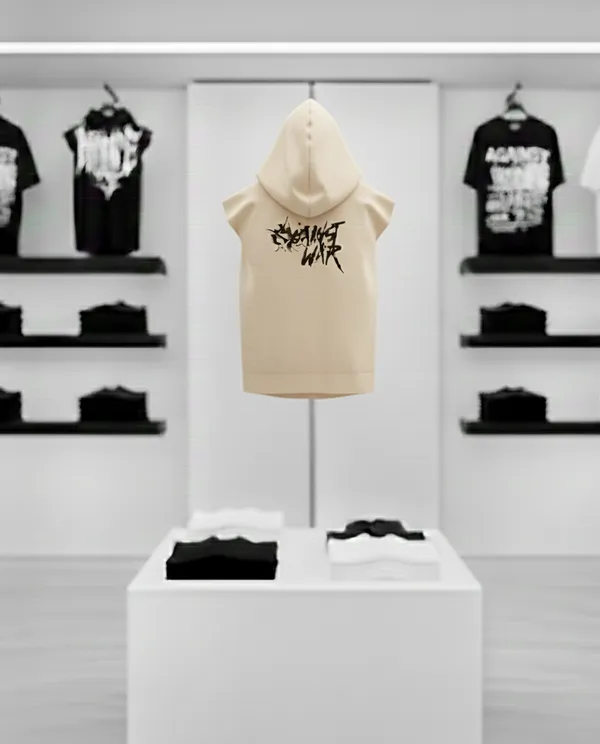 Cream_Cotton_Terry_Street_Style_Hoodie_For_Men