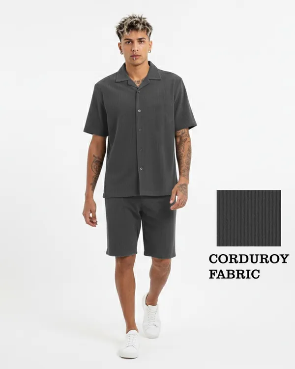 Grey_Corduroy_Fabric_Trendy_Print_Co-ord_set_For_Men
