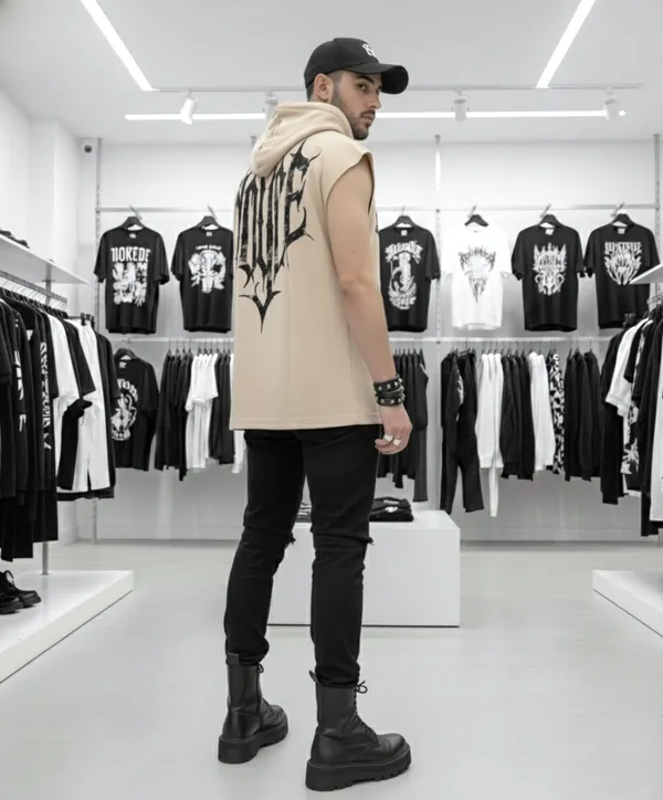 Cream_Cotton_Terry_Relaxed_Urban_Hoodie_For_Men
