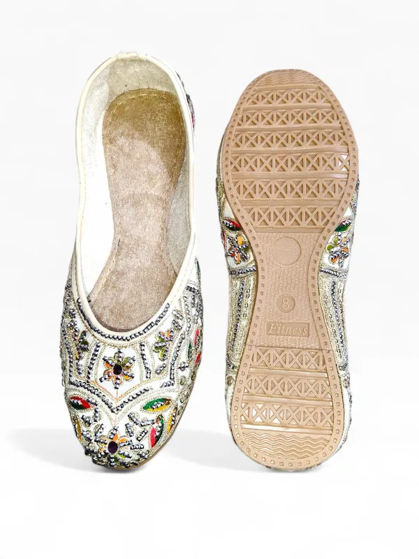 Off_White_Premium_Pu_Embroidered_Bellies_For_Women_And_Girls