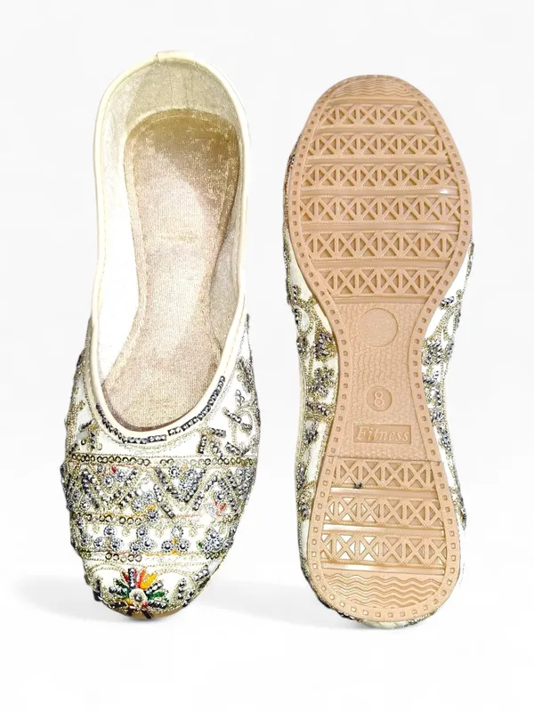 Off_White_Premium_Pu_Embroidered_Bellies_For_Women_And_Girls