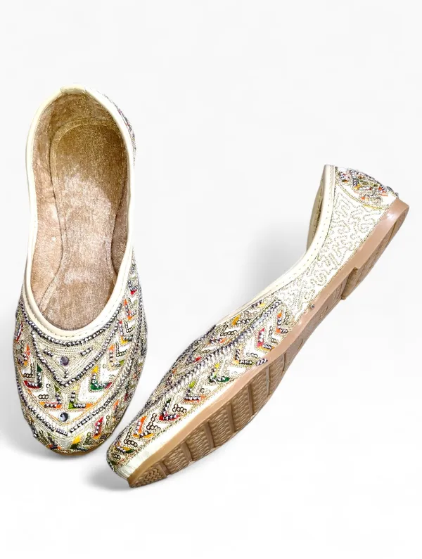 Off_White_Premium_Pu_Embroidered_Bellies_For_Women_And_Girls