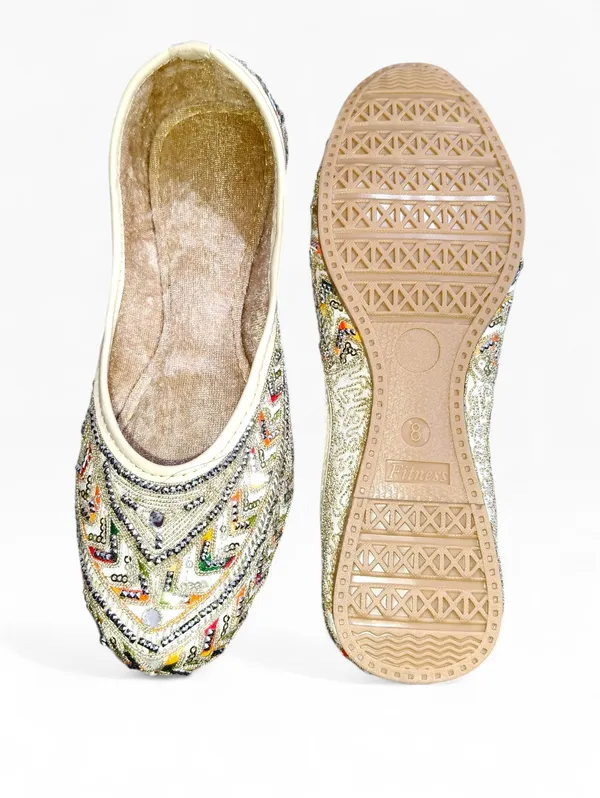 Off_White_Premium_Pu_Embroidered_Bellies_For_Women_And_Girls