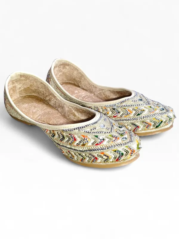 Off_White_Premium_Pu_Embroidered_Bellies_For_Women_And_Girls