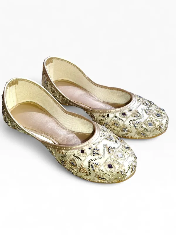 Off_White_Premium_Pu_Embroidered_Bellies_For_Women_And_Girls