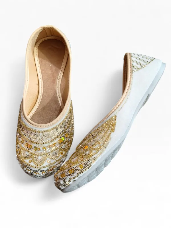 Beige_Premium_Pvc_Embroidered_Mojaris_For_Women_And_Girls