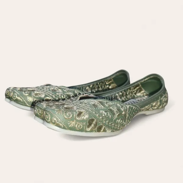 Sage_Green_Premium_Pu_Embroidered_Bellies_For_Women_And_Girls