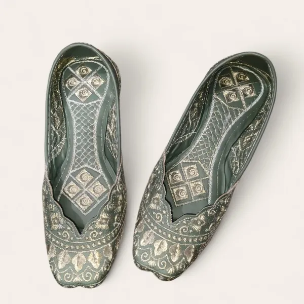 Sage_Green_Premium_Pu_Embroidered_Bellies_For_Women_And_Girls
