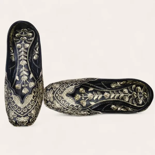 Black_Premium_Pu_Embroidered_Bellies_For_Women_And_Girls