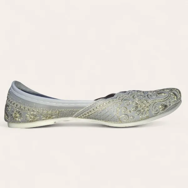 Grey_Premium_Pu_Embroidered_Bellies_For_Women_And_Girls